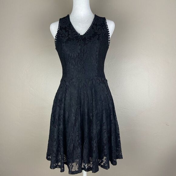 Francesca’s NWOT black sleeveless lace dress XS - Picture 1 of 7